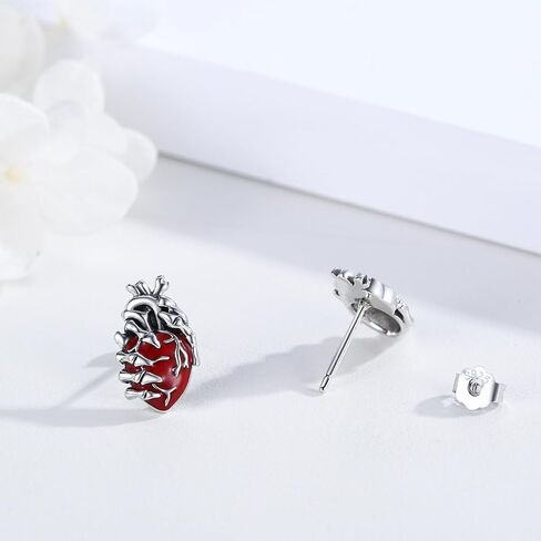 Skull Stud Earrings 925 Sterling Silver Crossbones Stud Earrings Skull Earrings Halloween Earrings Gothic Stud Earrings Punk Earrings Hypoallergenic Pirate Jewelry Gifts for Men Women Birthday in Kuwait