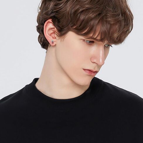 Skull Stud Earrings 925 Sterling Silver Crossbones Stud Earrings Skull Earrings Halloween Earrings Gothic Stud Earrings Punk Earrings Hypoallergenic Pirate Jewelry Gifts for Men Women Birthday in Kuwait