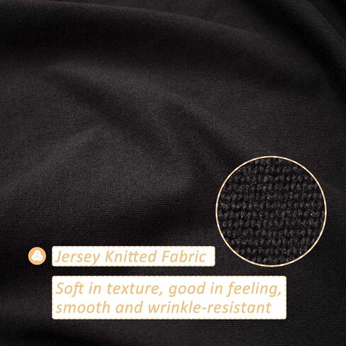 MRS Awesome Stretch Jersey Box Spring Cover Wrap ounds ، Bed Skirt Abeliative ، Fultra Soft & Wrinkle Resistant ، Queen/Queen XL ، Black in Saudi Arabia