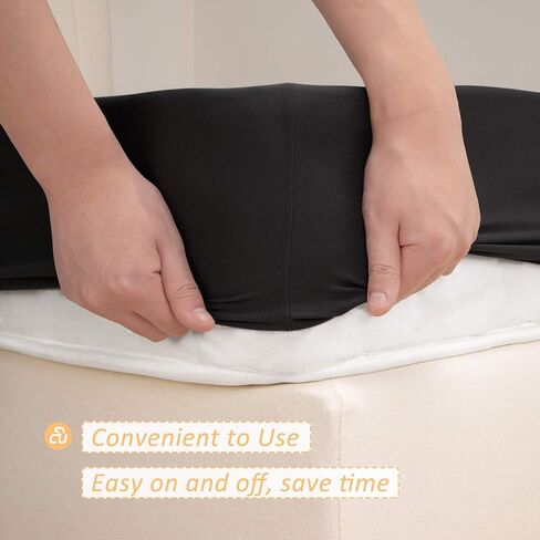 MRS Awesome Stretch Jersey Box Spring Cover Wrap ounds ، Bed Skirt Abeliative ، Fultra Soft & Wrinkle Resistant ، Queen/Queen XL ، Black in Saudi Arabia