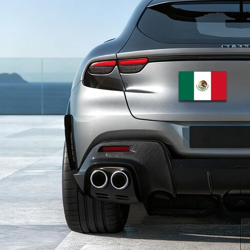 Mexican Flag Car Magnet 3x5 inches, 2 Pack - Mexico Vinyl Magnet with Eagle Emblem for Car Truck SUV, Mailboxes, or Any Other Magnetic Surfacet in Saudi Arabia