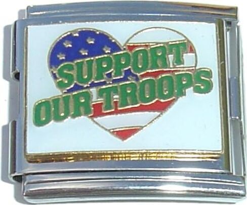 Mega Support Our Troops Italian Charm (18mm Double Size Charm) in Saudi Arabia
