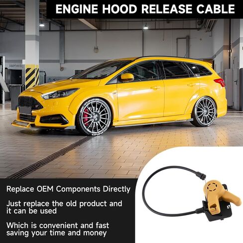Engine Hood Release Cable Hood Latch Cable - Compatible for Ford Focus 2012-2018 - Replace Part CV6Z-16A770-A, CV6Z16A770A, 912-22 in Saudi Arabia
