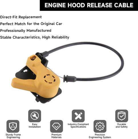 Engine Hood Release Cable Hood Latch Cable - Compatible for Ford Focus 2012-2018 - Replace Part CV6Z-16A770-A, CV6Z16A770A, 912-22 in Saudi Arabia