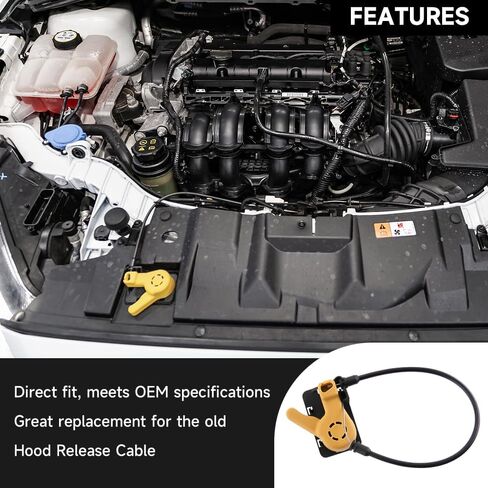 Engine Hood Release Cable Hood Latch Cable - Compatible for Ford Focus 2012-2018 - Replace Part CV6Z-16A770-A, CV6Z16A770A, 912-22 in Saudi Arabia