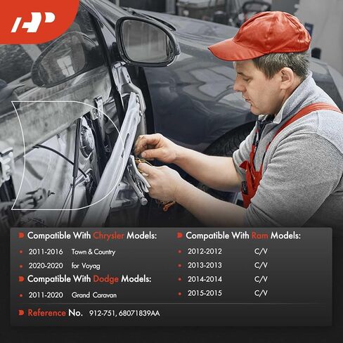 A-Premium 3.9 بوصة داخل الباب ، كابل إطلاق الباب المتوافق مع Chrysler Town & Country 2011-2016 و Dodge Grand Caravan 2011-2020 & RAM C/V 2012-2015 ، الأمامي اليسرى أو اليمين ، استبدل# 68071839AA in Saudi Arabia
