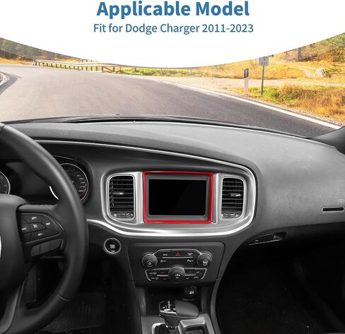 لشاحن الشاحن تغطية شاشة شاشة Dodge Charger 2011-2023 Red Interior Accessories 1pcs in Saudi Arabia
