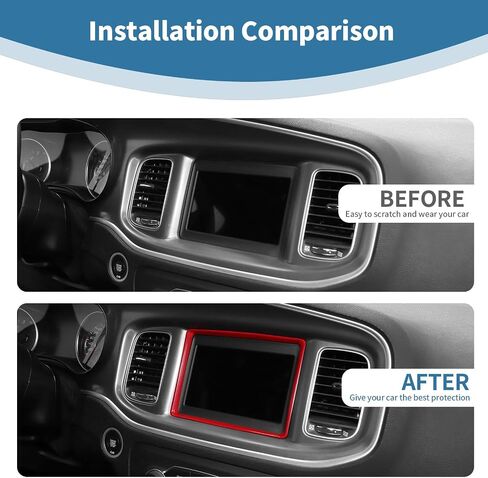 لشاحن الشاحن تغطية شاشة شاشة Dodge Charger 2011-2023 Red Interior Accessories 1pcs in Saudi Arabia