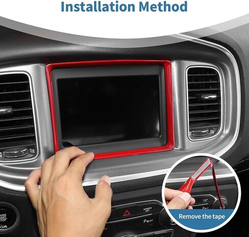 لشاحن الشاحن تغطية شاشة شاشة Dodge Charger 2011-2023 Red Interior Accessories 1pcs in Saudi Arabia