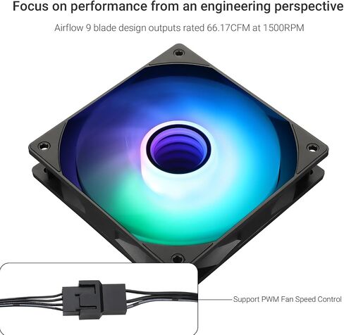 TL-C12W-S V3 x3 Packs Case Fan 120mm ARGB CPU Cooler Fan Comes with ARGB Mirror Light Effect,PC PWM Silent Fan with 1500RPM Speed, White CPU Cooling ARGB Fan(Kit Fans) in Saudi Arabia