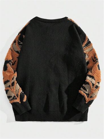 Men's Spiders Graphic Sweaters Gothic Punk Sweater Oversized Unisex Knit Tops Crew Neck Long Sleeve Streetwear in Saudi Arabia