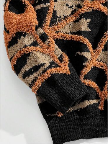 Men's Spiders Graphic Sweaters Gothic Punk Sweater Oversized Unisex Knit Tops Crew Neck Long Sleeve Streetwear in Saudi Arabia