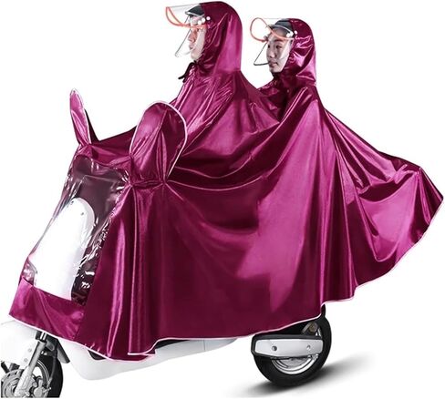 معطف واقٍ من ماء ركوب الدراجات في أكسفورد - معطف المطر في أكسفورد للدراجة ، Ebike ، دراجة نارية ودراجة نارية - Cape للجنسين المقاوم للرياح (أحمر ، 4XL) in Kuwait