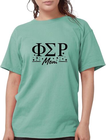 CafePress Phi Sigma Rho Mom Greek Letter T Shirt Womens Comfort Colors Shirt in Saudi Arabia