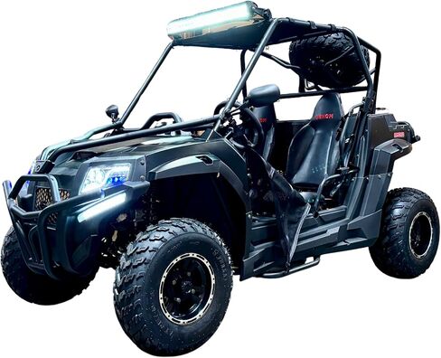 UTV UTV SSR 170RS ATTILITY مركبة ، مقعدين ، 200 سم أوتوماتيكي + عكس مع سرير الشحن مصابيح الأمامية عجلات احتياطية ، DF200GKV العمل الفناء الخلفي في المزرعة (أسود) in Kuwait