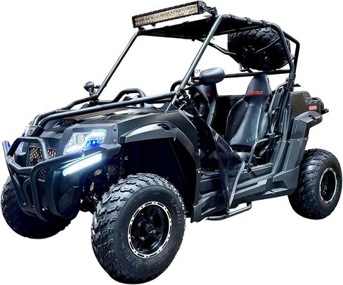 UTV UTV SSR 170RS ATTILITY مركبة ، مقعدين ، 200 سم أوتوماتيكي + عكس مع سرير الشحن مصابيح الأمامية عجلات احتياطية ، DF200GKV العمل الفناء الخلفي في المزرعة (أسود) in Kuwait