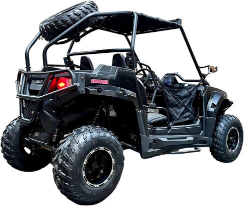 UTV UTV SSR 170RS ATTILITY مركبة ، مقعدين ، 200 سم أوتوماتيكي + عكس مع سرير الشحن مصابيح الأمامية عجلات احتياطية ، DF200GKV العمل الفناء الخلفي في المزرعة (أسود) in Kuwait