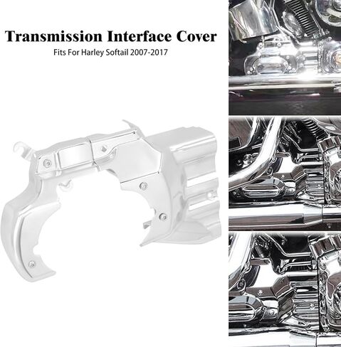 تغطية واجهة نقل محرك الدراجات النارية تناسب Harley Softail Slim Standard Deluxe 2007-2017 (Chrome) in Saudi Arabia