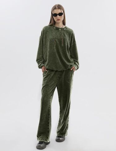 Wyeysyt Oversized Sweatshirt for Women Vintage Loose Fit Cotton Sweatshirts Crewneck Baggy Acid Wash Pullover Teen Y2k in Saudi Arabia