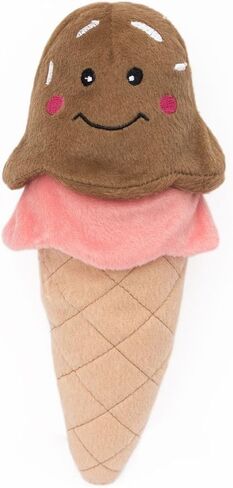 ZippyPaws NomNomz, Pupuccino - Plush Squeaky Summer Dog Toys for Small & Medium Dogs, Food Shaped Puppy Toys with Squeakers, Food Themed Toys for Small & Medium Dog Breeds in Saudi Arabia