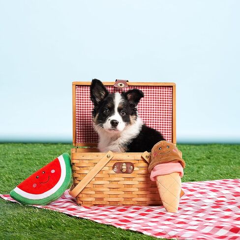 ZippyPaws NomNomz, Pupuccino - Plush Squeaky Summer Dog Toys for Small & Medium Dogs, Food Shaped Puppy Toys with Squeakers, Food Themed Toys for Small & Medium Dog Breeds in Saudi Arabia