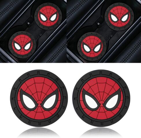حامل العنكبوت 2pcs كأس السيارات للسيارات لعشاق Marvel ، و SPIDER MAN CAR CARATERS FOR CAP CUP FORSERT ، SILICONON NON SLIP CUR CUP ، 2.75 Int in Kuwait