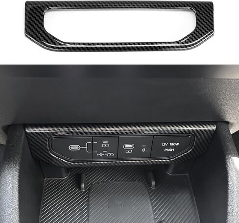 YOUTOOCAR Charging Port USB Hole Protective Cover Compatible with Kia K4 2025 Accessories (Carbon Fiber Pattern) in Saudi Arabia