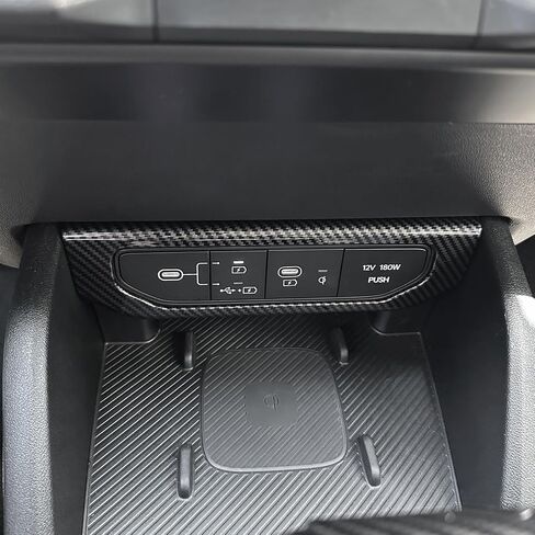 YOUTOOCAR Charging Port USB Hole Protective Cover Compatible with Kia K4 2025 Accessories (Carbon Fiber Pattern) in Saudi Arabia