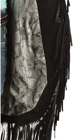 Scully Women's Black Leather Fringe Coat Coat XS in Saudi Arabia