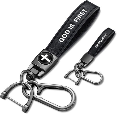 Christian Keychain for Men God Is First Leather Cross Jesus Keychain Salvation Gospel Bible Christian Gifts for Men in Saudi Arabia