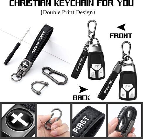 Christian Keychain for Men God Is First Leather Cross Jesus Keychain Salvation Gospel Bible Christian Gifts for Men in Saudi Arabia
