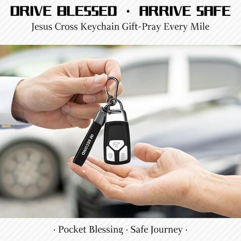 Christian Keychain for Men God Is First Leather Cross Jesus Keychain Salvation Gospel Bible Christian Gifts for Men in Saudi Arabia