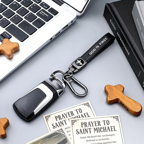 Christian Keychain for Men God Is First Leather Cross Jesus Keychain Salvation Gospel Bible Christian Gifts for Men in Saudi Arabia