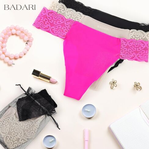 BADARI 5-Pack Seamless Athletic Thongs for Women - Quick Dry No Show Workout Thongs - Seamless Underwear Thong in Saudi Arabia