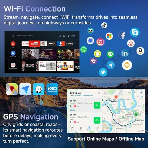 وحدة ملاحة راديو ستيريو للسيارة مقاس 10.1 بوصة من ASURE لسيارة Toyota Highlander 2014-2019 HD مشغل وسائط متعددة بشاشة تعمل باللمس، 8 Core 4G+64G Android مع Carplay اللاسلكي، Android Auto، SWC، DSP، بلوتوث in Kuwait
