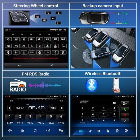 وحدة ملاحة راديو ستيريو للسيارة مقاس 10.1 بوصة من ASURE لسيارة Toyota Highlander 2014-2019 HD مشغل وسائط متعددة بشاشة تعمل باللمس، 8 Core 4G+64G Android مع Carplay اللاسلكي، Android Auto، SWC، DSP، بلوتوث in Kuwait