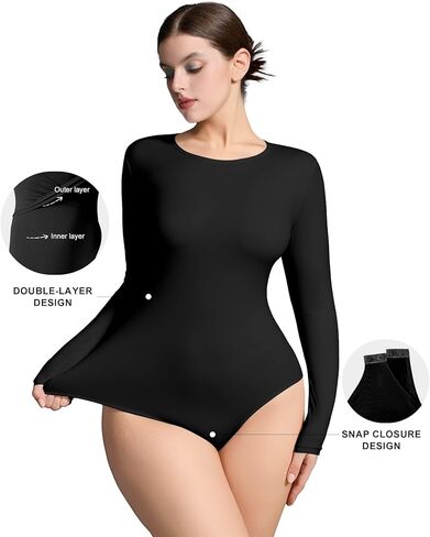 جسم الأكمام الطويلة للأكمام الطويلة - بدلة جسم مزدوجة المبطنة. الزي الشتوي الخريف الأعلى in Kuwait