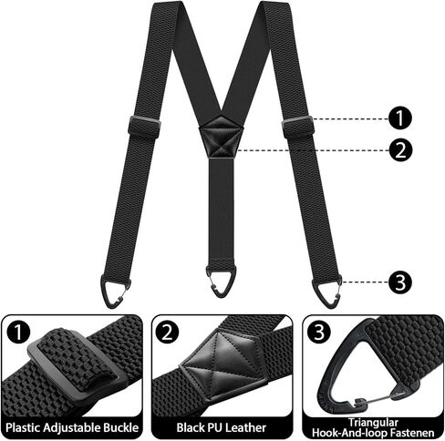 Men's Suspenders Hidden Suspenders for Men Heavy Duty Adjustable Elastic Braces Under Clothes with Loop for Jeans in Saudi Arabia