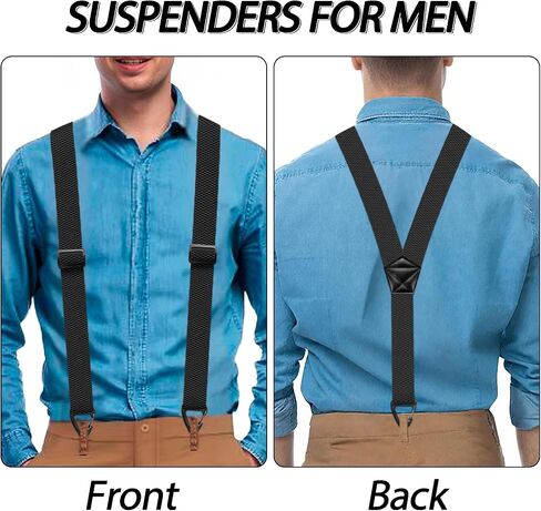 Men's Suspenders Hidden Suspenders for Men Heavy Duty Adjustable Elastic Braces Under Clothes with Loop for Jeans in Saudi Arabia