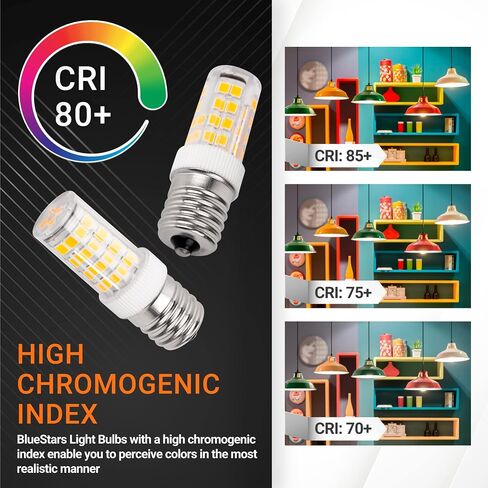 BlueStars 5 Packs Premium E17 Base 8206232A Dimmable LED Light Bulb 3W Equal to 40W Incandescent, 6000K Cold Daylight, 75V-130V for Refrigerator Microwave and Range Hood in Saudi Arabia