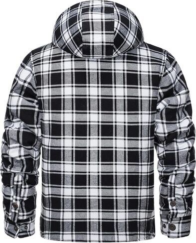 Magnivit Mens Flannel Jacket Sherpa Fleece مبطنة من السترات المنقوشة قميصًا سميكًا لزرًا زواجًا فانيلا من القطن القطن in Saudi Arabia