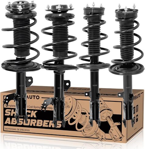 4PCS Front & Rear Complete Shock Strut Spring Assembly Compatible for Toyota Camry 2012-2014 2.5L/3.5L FWD,2 Front Strut & 2 Rear Quick Strut,SE/XSE,Not Hybrid in Saudi Arabia