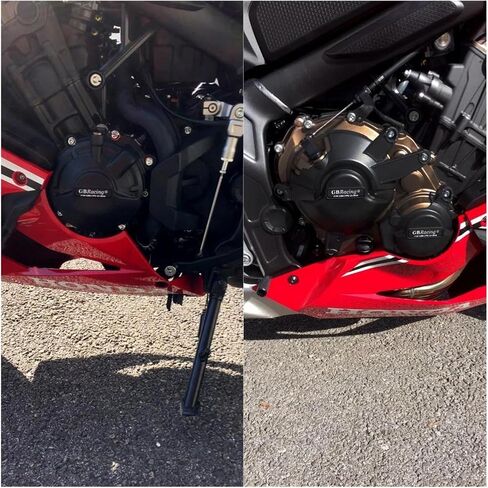 دراجة نارية كرنكزات المحرك حراس الدراجات النارية محرك الثقبة الغلاف الغلاف الغلاف الواقي لـ Honda CBR650F CB650F CBR650R CB650R 2014-2020 أغطية توقيت المحرك (أسود) in Kuwait