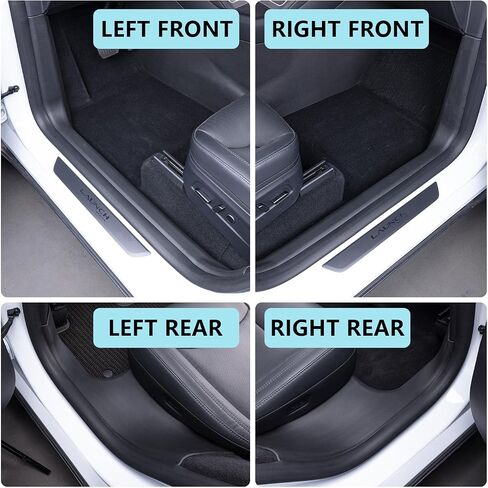 for 2025+ Tesla Model Y Juniper 7PCS TPE Door Threshold Strip & Center Console Saddle Side Protectors & 2nd Row Seat Lower Protector Anti-dust Pads 2025 2026 Model Y Juniper Accessories in Saudi Arabia