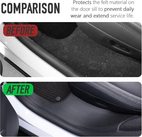for 2025+ Tesla Model Y Juniper 7PCS TPE Door Threshold Strip & Center Console Saddle Side Protectors & 2nd Row Seat Lower Protector Anti-dust Pads 2025 2026 Model Y Juniper Accessories in Saudi Arabia