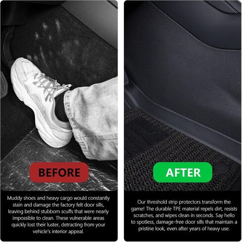 for 2025+ Tesla Model Y Juniper 7PCS TPE Door Threshold Strip & Center Console Saddle Side Protectors & 2nd Row Seat Lower Protector Anti-dust Pads 2025 2026 Model Y Juniper Accessories in Saudi Arabia