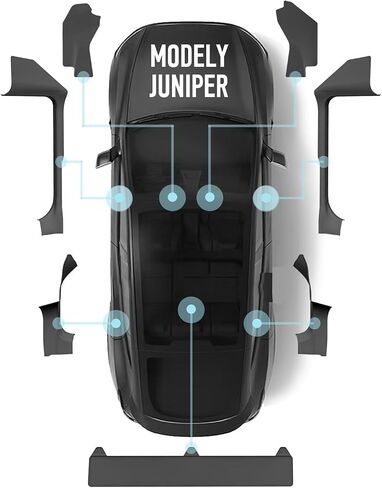 for 2025+ Tesla Model Y Juniper 7PCS TPE Door Threshold Strip & Center Console Saddle Side Protectors & 2nd Row Seat Lower Protector Anti-dust Pads 2025 2026 Model Y Juniper Accessories in Saudi Arabia