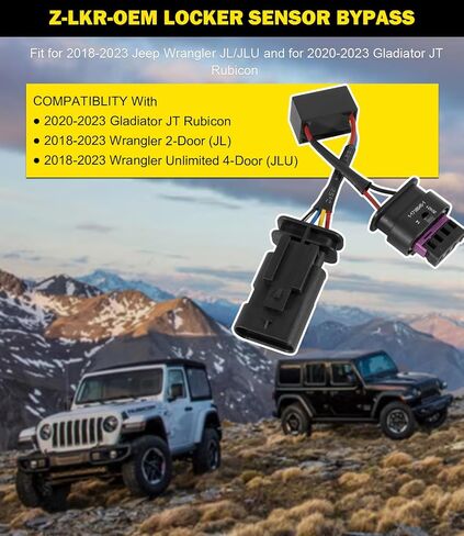 Z-LKR-OEM Locker Sensor Bypass Harness Fit for 2018-2023 Jeep Wrangler JL/JLU and for 2020-2023 Gladiator JT Rubicon in Saudi Arabia