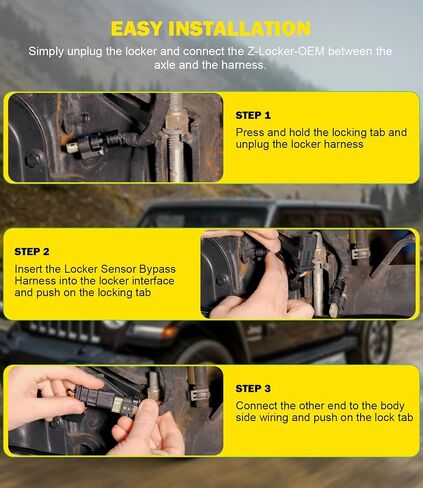 Z-LKR-OEM Locker Sensor Bypass Harness Fit for 2018-2023 Jeep Wrangler JL/JLU and for 2020-2023 Gladiator JT Rubicon in Saudi Arabia