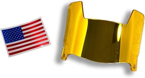 Mini Unbranded Visor + US Flag Helmet Decal - Green Gridiron in Kuwait